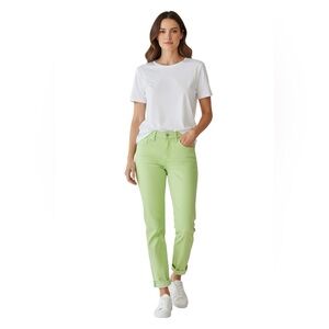 Christopher & Banks Women’s Jean Stretch  Lime Green Size 4 EUC